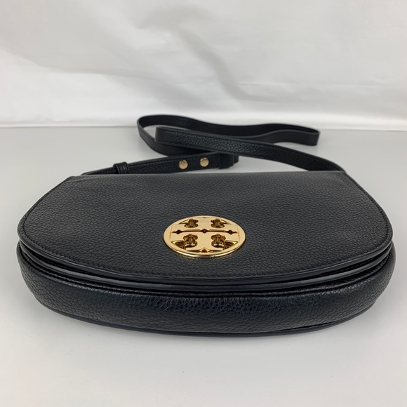 New Tory Burch Jamie Black Leather Crossbody - Picture 5 of 7
